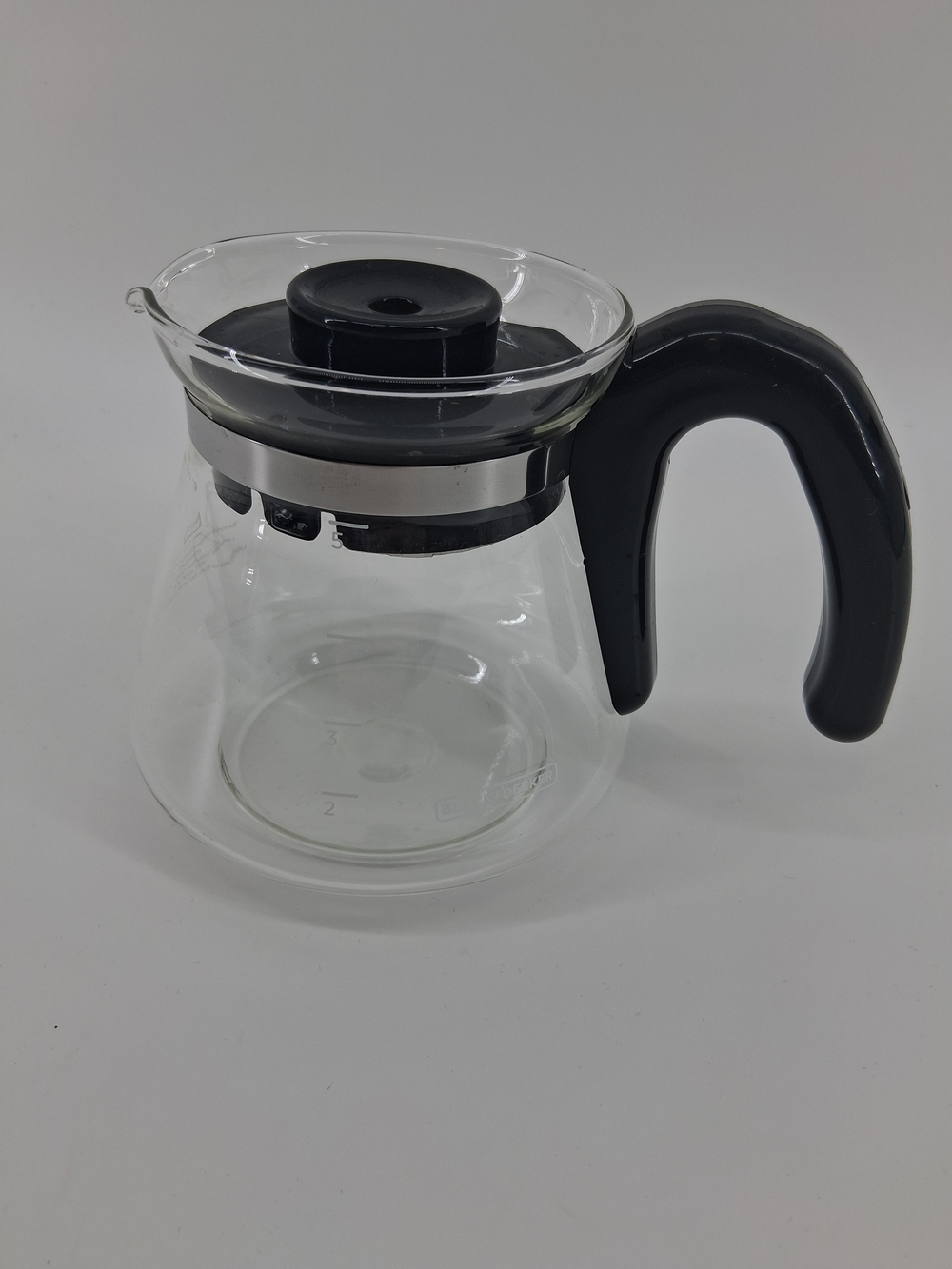 Black & Decker Clear Glass Coffee Carafe 5 Cup with Black Handle and Lid